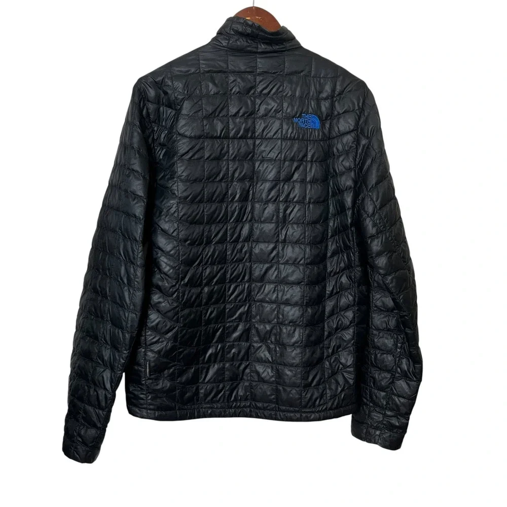 The North Face ThermoBall Jacket Mens Small Black Blue Technical Puffer Gorpcore